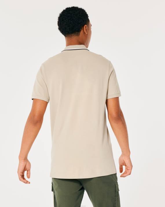 Hollister Mænd tippet krave ikon polo 2H8Z991 toppe gråmeleret