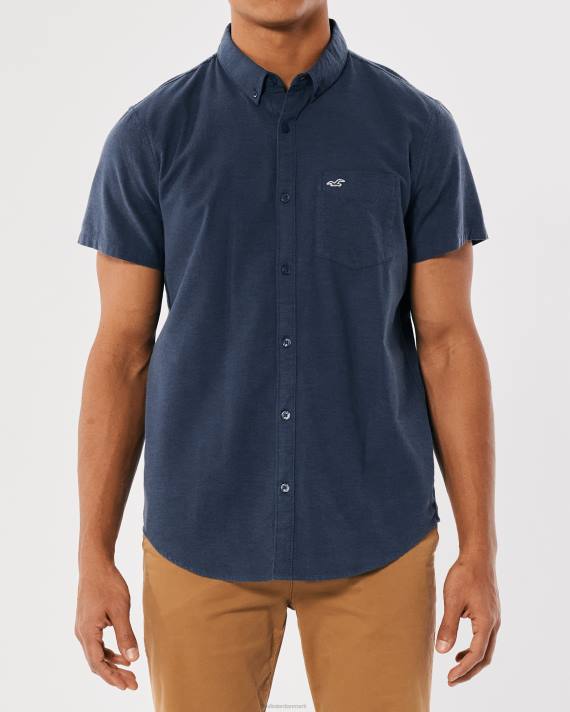 Hollister Mænd kortærmet skjorte med logoikon 2H8Z923 toppe flåde