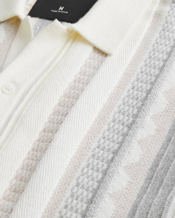 Hollister Mænd kortærmet tekstureret sweatershirt 2H8Z863 toppe hvid stribe