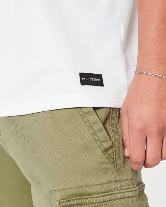 Hollister Mænd afslappet kølende t-shirt 2H8Z838 toppe mørkegrå