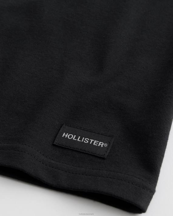 Hollister Mænd afslappet kølende t-shirt 2H8Z860 toppe sort