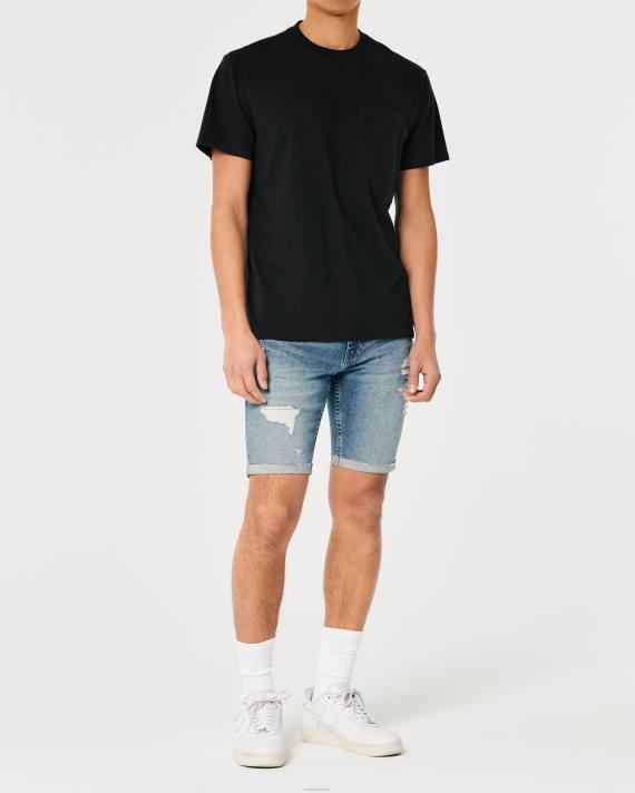 Hollister Mænd afslappet pocket crew t-shirt 2H8Z914 toppe sort