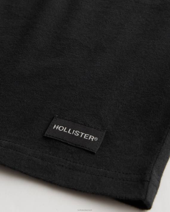 Hollister Mænd afslappet pocket crew t-shirt 2H8Z914 toppe sort