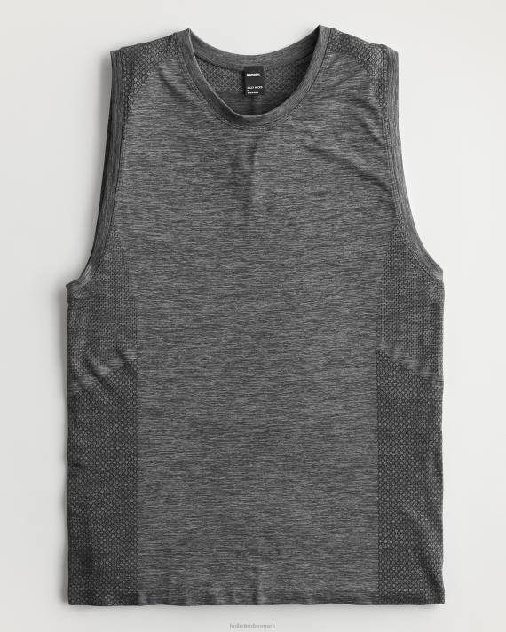 Hollister Mænd gilly hicks aktiv sømløs aktiv tank 2H8Z940 toppe mørk gråmeleret