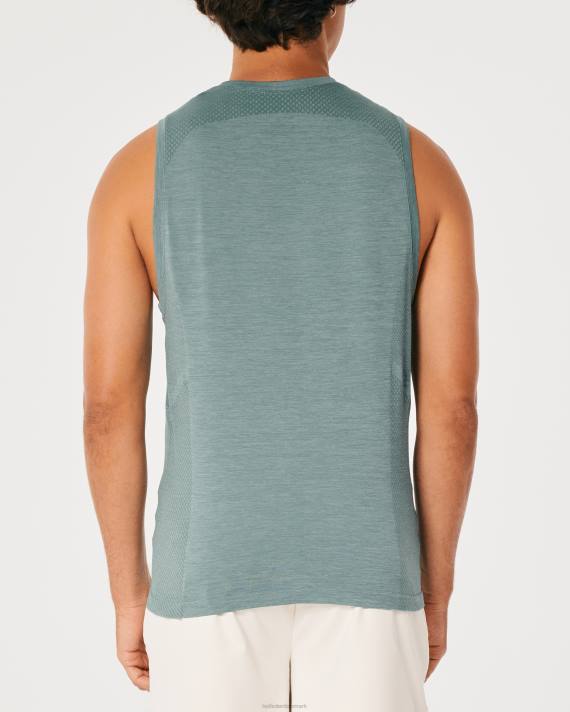 Hollister Mænd gilly hicks aktiv sømløs aktiv tank 2H8Z940 toppe mørk gråmeleret