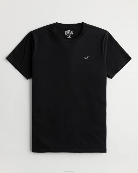 Hollister Mænd logo ikon besætning t-shirt 2H8Z793 toppe sort