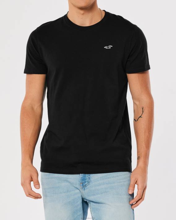 Hollister Mænd logo ikon besætning t-shirt 2H8Z793 toppe sort