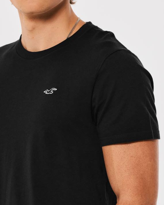 Hollister Mænd logo ikon besætning t-shirt 2H8Z793 toppe sort
