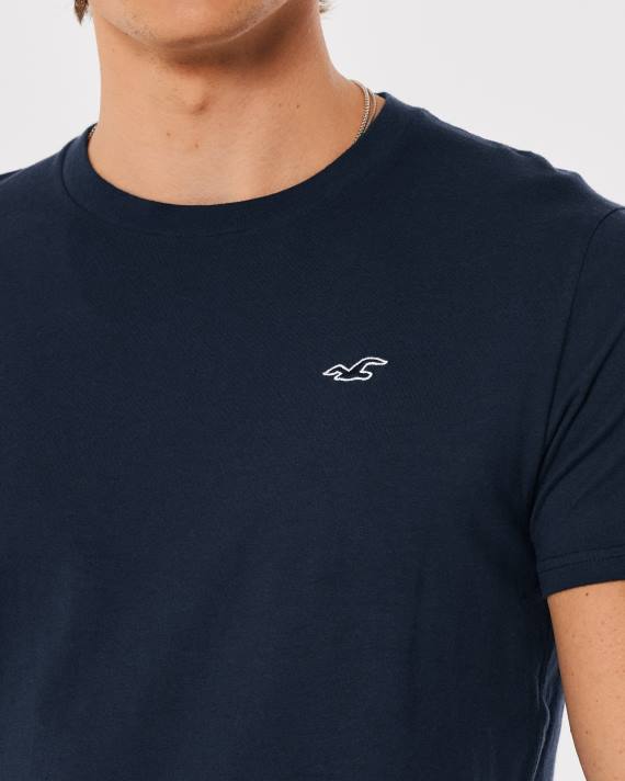 Hollister Mænd logo ikon besætning t-shirt 2H8Z794 toppe flåde