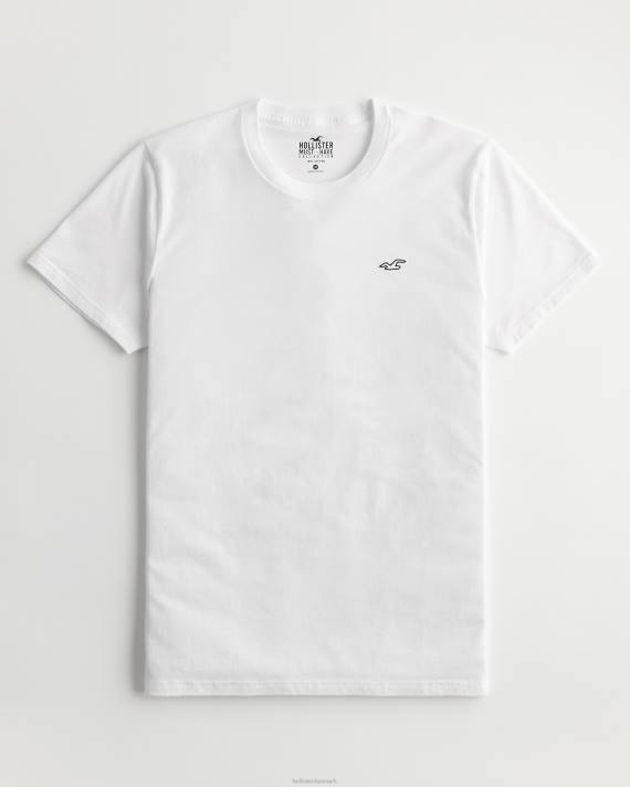 Hollister Mænd logo ikon besætning t-shirt 2H8Z797 toppe hvid