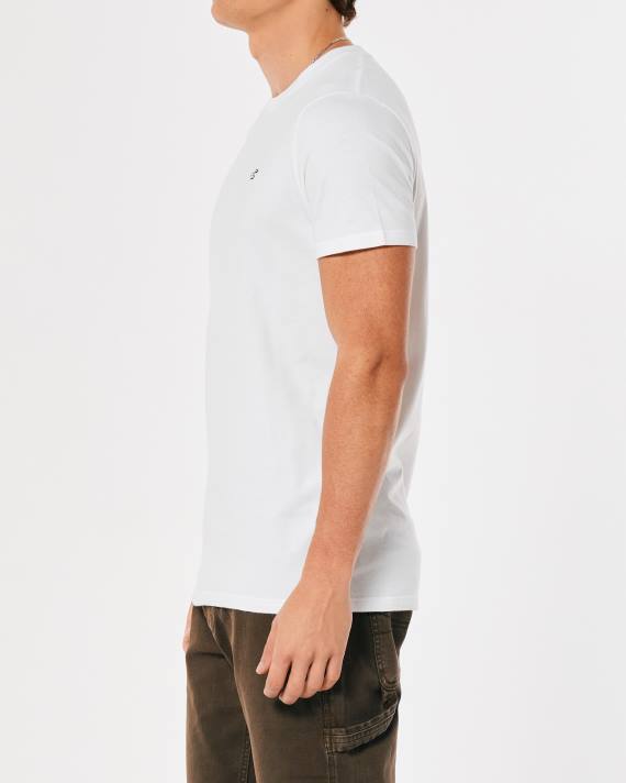 Hollister Mænd logo ikon besætning t-shirt 2H8Z797 toppe hvid