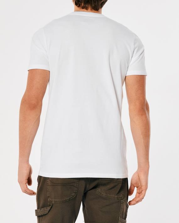 Hollister Mænd logo ikon besætning t-shirt 2H8Z797 toppe hvid