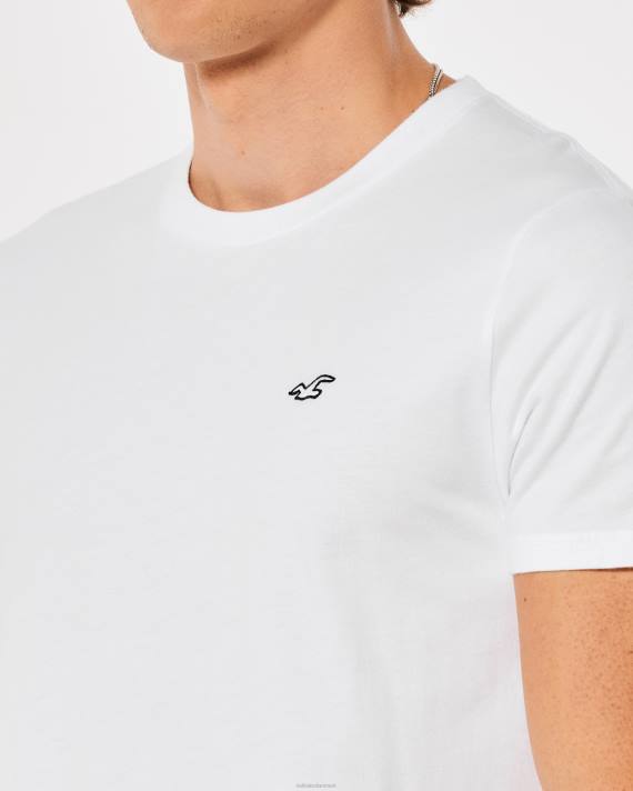 Hollister Mænd logo ikon besætning t-shirt 2H8Z797 toppe hvid