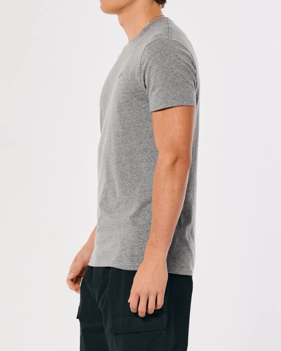 Hollister Mænd logo ikon besætning t-shirt 2H8Z798 toppe gråmeleret