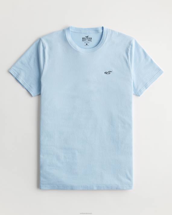 Hollister Mænd logo ikon besætning t-shirt 2H8Z799 toppe lyseblå
