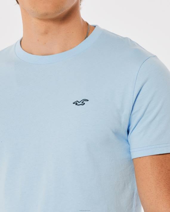 Hollister Mænd logo ikon besætning t-shirt 2H8Z799 toppe lyseblå