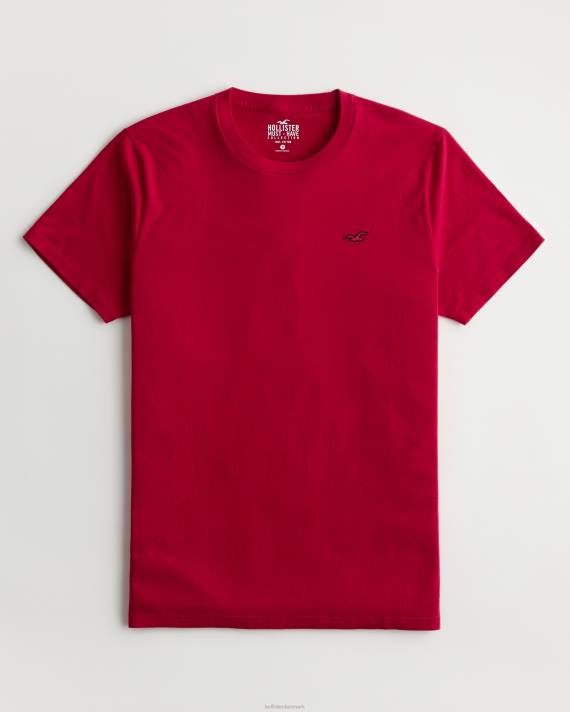 Hollister Mænd logo ikon besætning t-shirt 2H8Z803 toppe rød