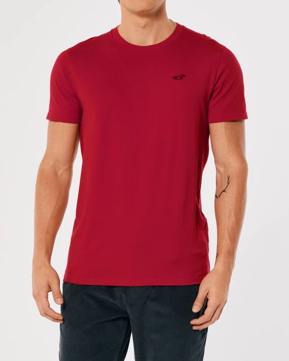 Hollister Mænd logo ikon besætning t-shirt 2H8Z803 toppe rød
