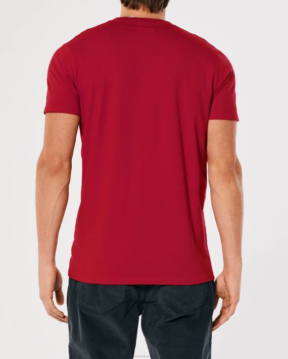 Hollister Mænd logo ikon besætning t-shirt 2H8Z803 toppe rød