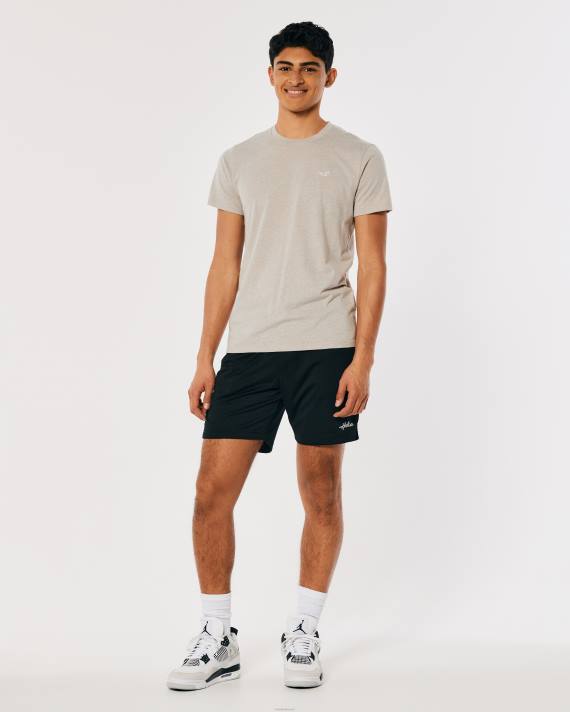 Hollister Mænd logo ikon besætning t-shirt 2H8Z805 toppe lyngbrun