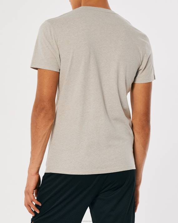 Hollister Mænd logo ikon besætning t-shirt 2H8Z805 toppe lyngbrun