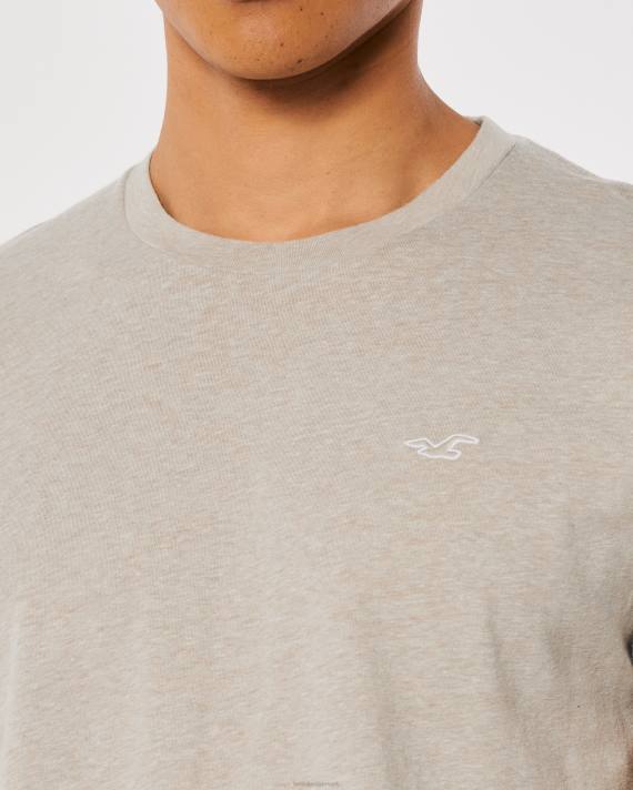 Hollister Mænd logo ikon besætning t-shirt 2H8Z805 toppe lyngbrun