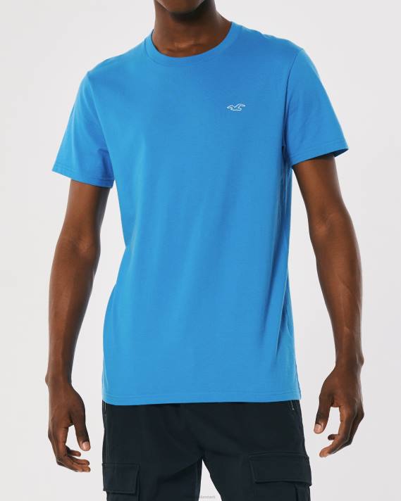 Hollister Mænd logo ikon besætning t-shirt 2H8Z806 toppe blå