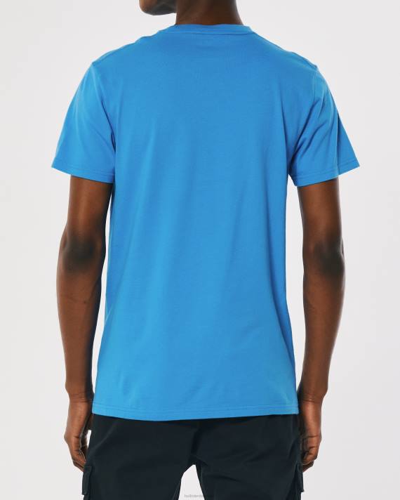 Hollister Mænd logo ikon besætning t-shirt 2H8Z806 toppe blå