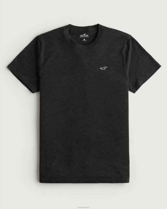 Hollister Mænd logo ikon besætning t-shirt 2H8Z808 toppe lyng sort