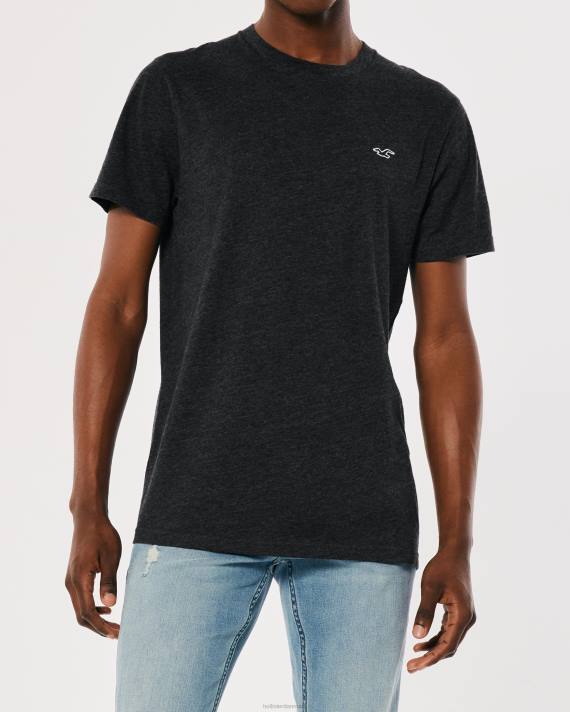 Hollister Mænd logo ikon besætning t-shirt 2H8Z808 toppe lyng sort