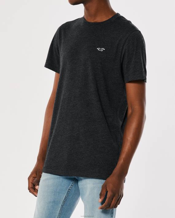 Hollister Mænd logo ikon besætning t-shirt 2H8Z808 toppe lyng sort