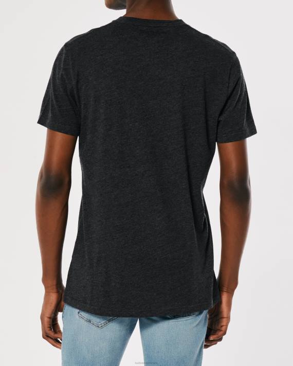 Hollister Mænd logo ikon besætning t-shirt 2H8Z808 toppe lyng sort