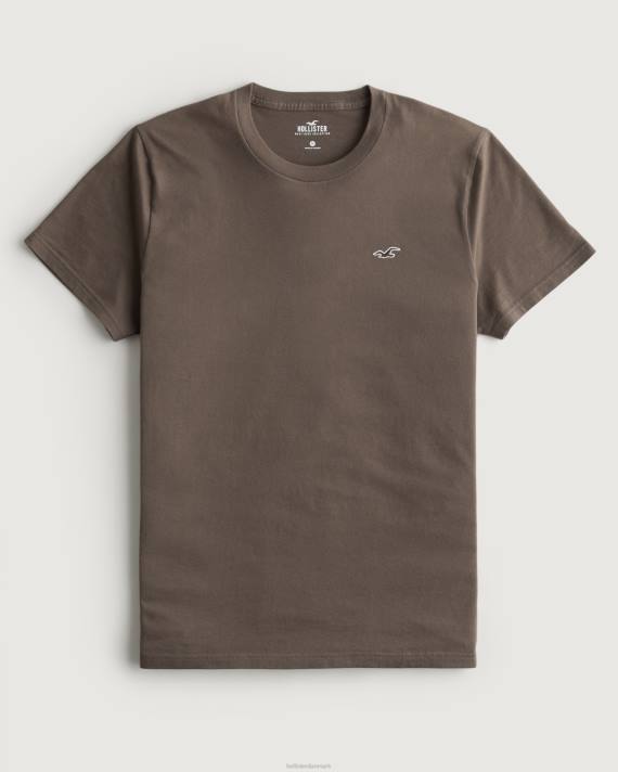 Hollister Mænd logo ikon besætning t-shirt 2H8Z810 toppe Brun