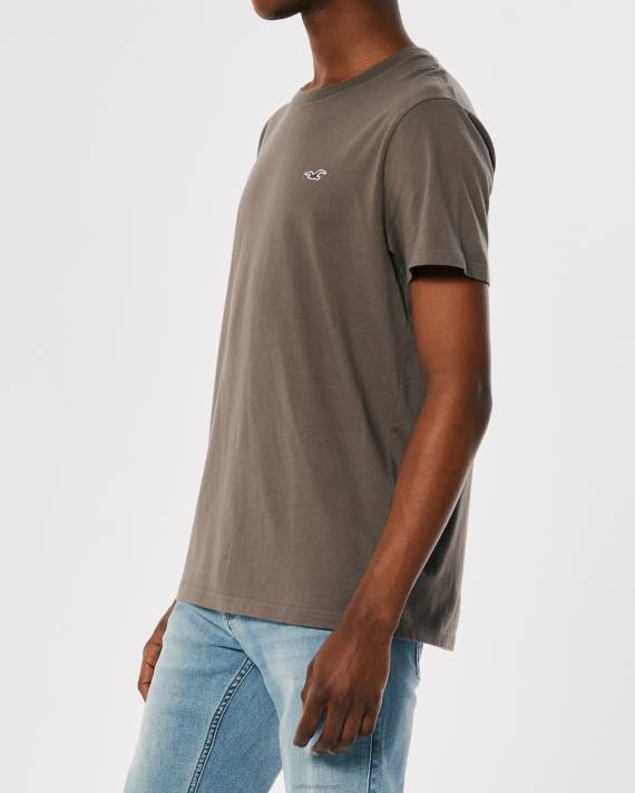 Hollister Mænd logo ikon besætning t-shirt 2H8Z810 toppe Brun