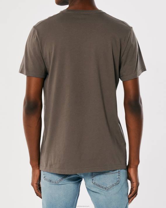 Hollister Mænd logo ikon besætning t-shirt 2H8Z810 toppe Brun