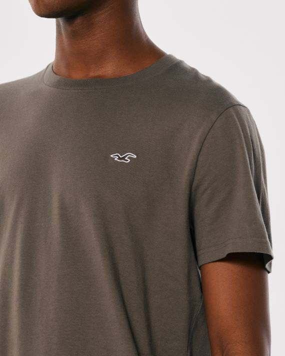 Hollister Mænd logo ikon besætning t-shirt 2H8Z810 toppe Brun