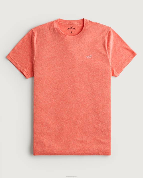 Hollister Mænd logo ikon besætning t-shirt 2H8Z815 toppe mørk lyngkoral