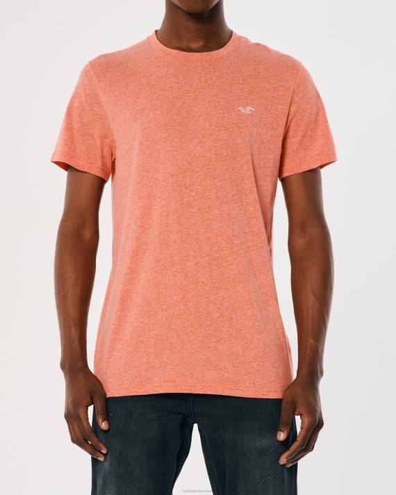 Hollister Mænd logo ikon besætning t-shirt 2H8Z815 toppe mørk lyngkoral