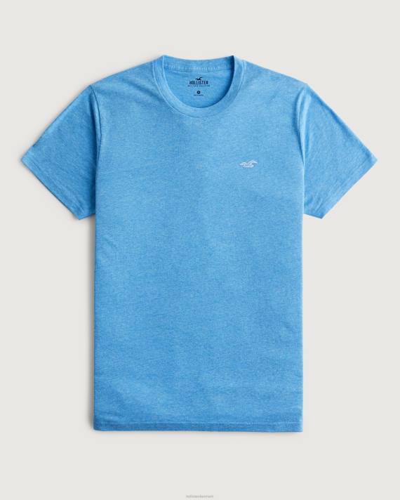 Hollister Mænd logo ikon besætning t-shirt 2H8Z834 toppe lyng blå