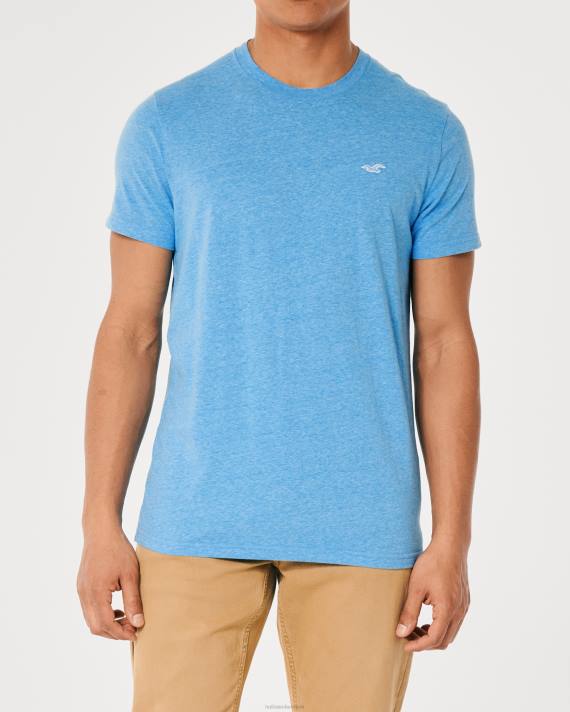Hollister Mænd logo ikon besætning t-shirt 2H8Z834 toppe lyng blå
