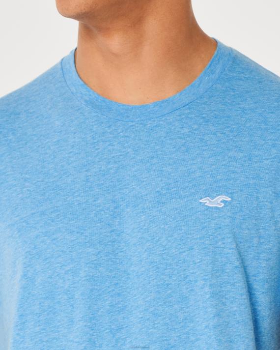 Hollister Mænd logo ikon besætning t-shirt 2H8Z834 toppe lyng blå
