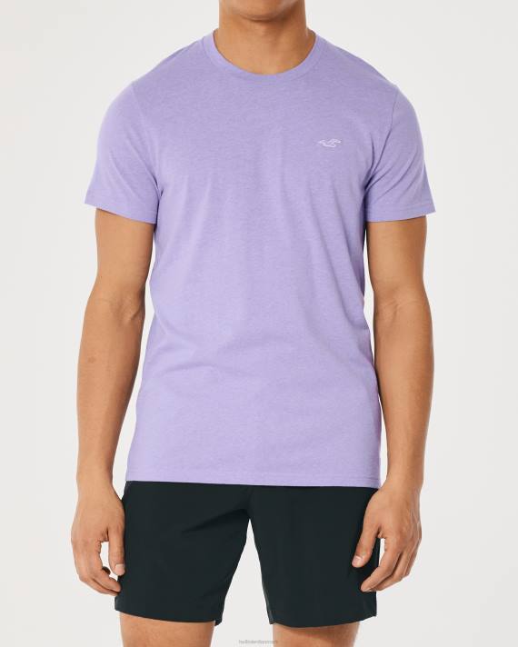 Hollister Mænd logo ikon besætning t-shirt 2H8Z936 toppe lyng lilla