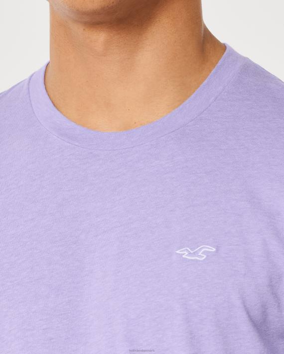 Hollister Mænd logo ikon besætning t-shirt 2H8Z936 toppe lyng lilla