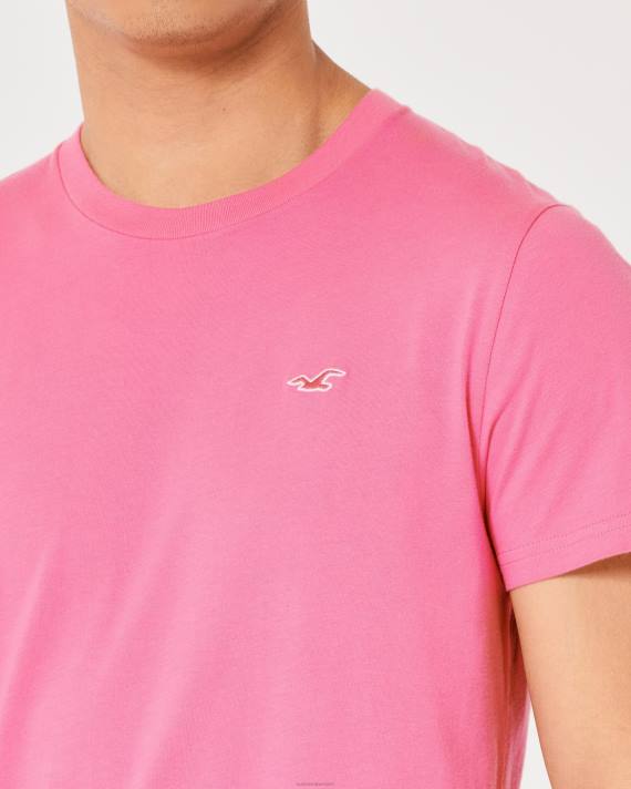 Hollister Mænd logo ikon besætning t-shirt 2H8Z970 toppe lyserød dd