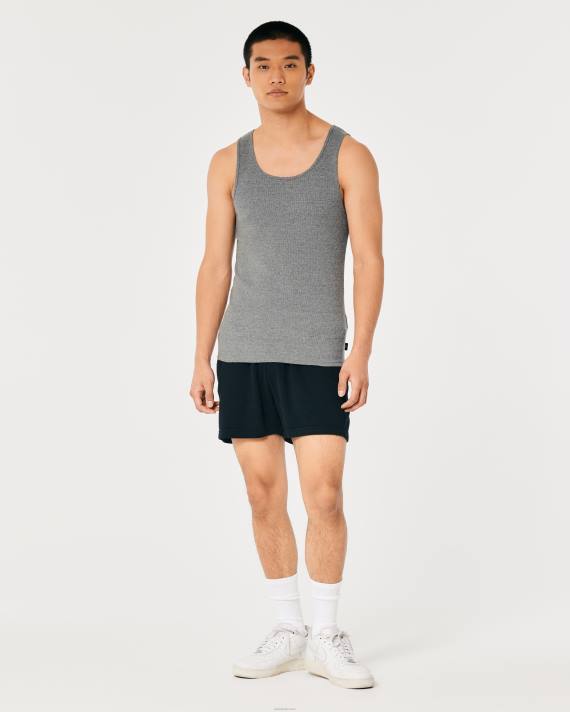 Hollister Mænd ribbet tank 2H8Z1058 toppe gråmeleret