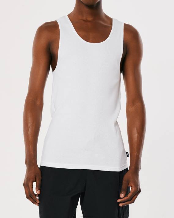 Hollister Mænd ribbet tank 2H8Z898 toppe hvid