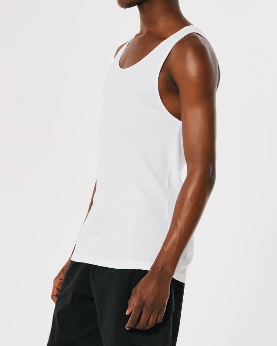 Hollister Mænd ribbet tank 2H8Z898 toppe hvid