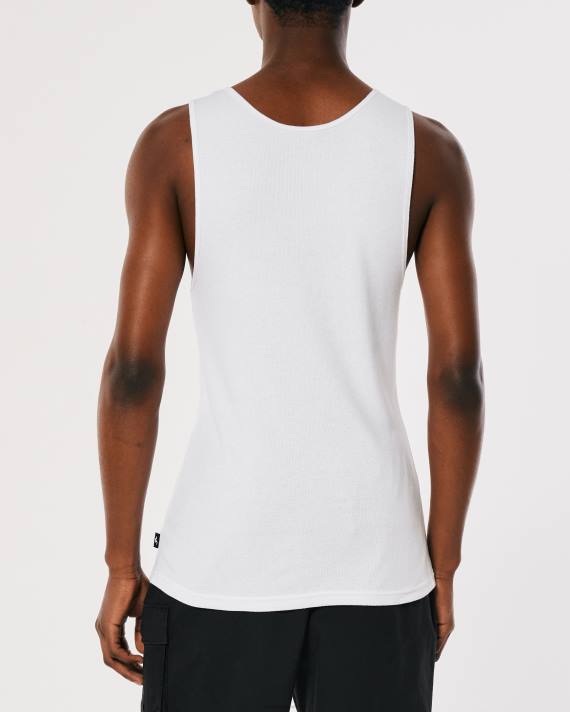Hollister Mænd ribbet tank 2H8Z898 toppe hvid