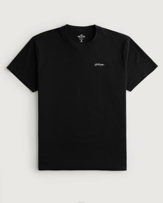 Hollister Mænd t-shirt med bomuldslogo 2H8Z882 toppe sort