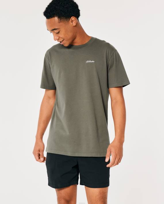 Hollister Mænd t-shirt med bomuldslogo 2H8Z882 toppe sort